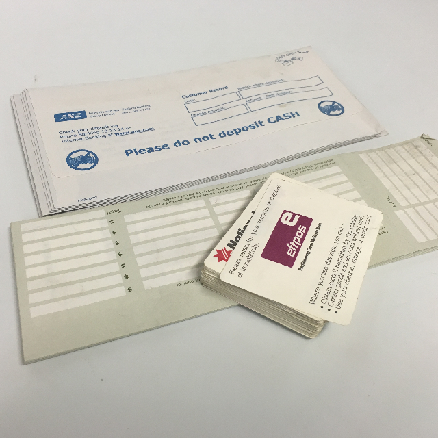 BANKING, Transaction Forms Or Receipts