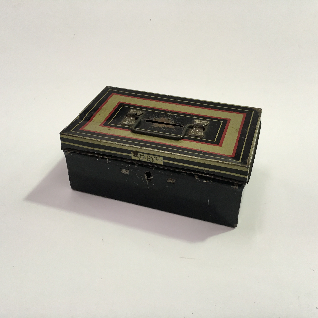 CASH BOX, Small 15cm - Vintage Black & Gold