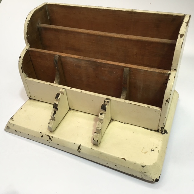 DESK ORGANISER, Vintage - White Timber