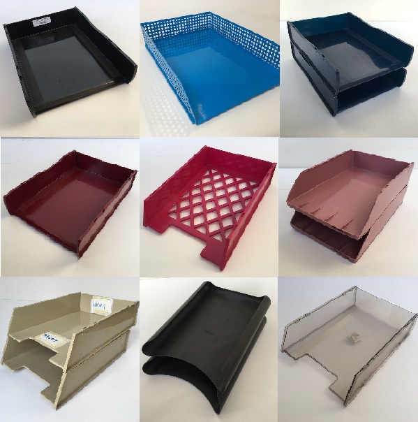 DOCUMENT TRAY, Black & Assorted Colours, Enquire within 