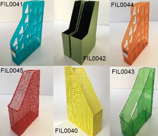 FIL0040 Yellow, FIL0041 Aqua , FIL0042 Green, FIL0043 Green Acrylic, FIL0044 Orange, FIL0045 Red