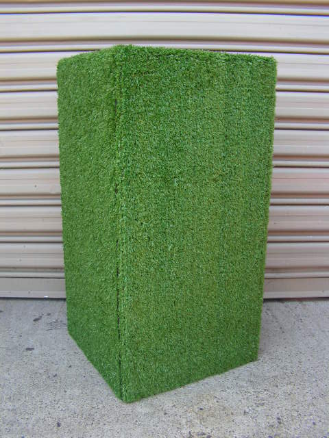 PLINTH, Faux Green Grass 60cm H ( 2 styles ) 33cmSq x 60cmH