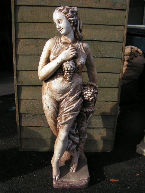 STATUE, Lady w Grapes - 1.45m High