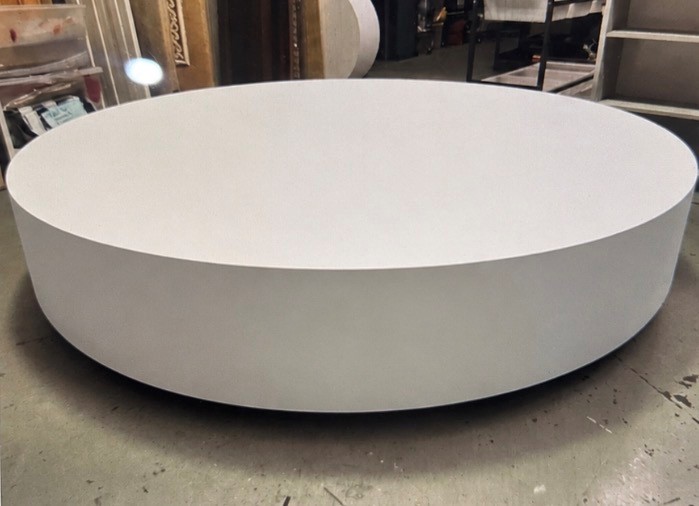 PLINTH, Large Round Plinth on Wheels ( NOT A STAGE ) - 2m Dia x 42cmH