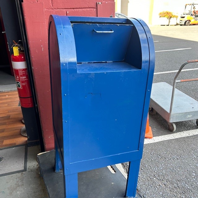 POST BOX, USA Large Postbox - Blue