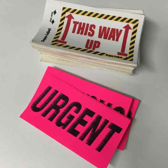 STATIONERY, Post or Courier Sticker - Urgent / This Way Up