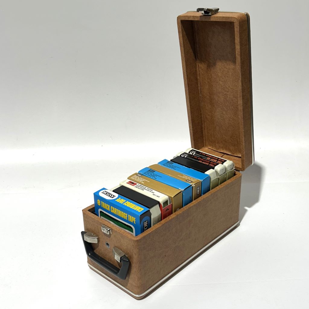 CASSETTE CASE, With 8 Trak Cartridges