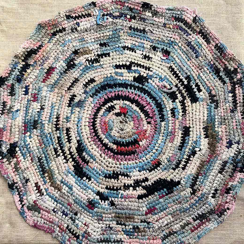 RUG #031, Rag Rug USA 80cm Diameter