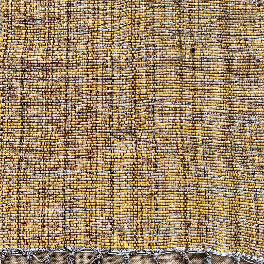 RUG #068, Brown with Fringe 80cm x 55cm