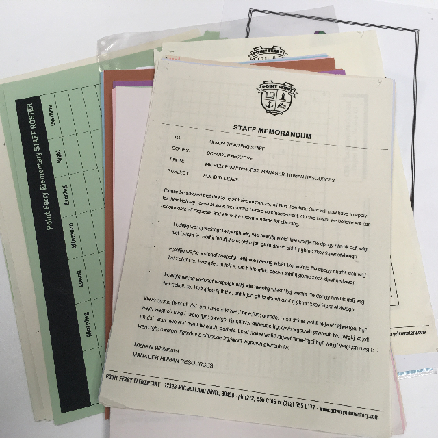 PAPERWORK, School Or University