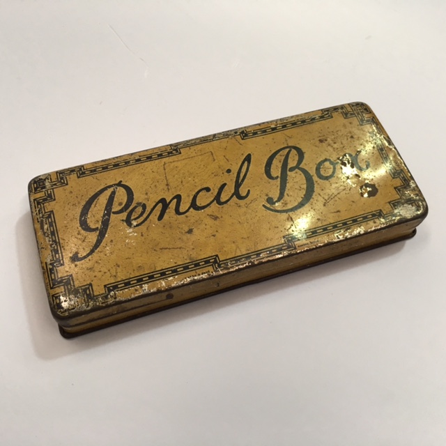 PENCIL BOX, Classic Metal Ochre