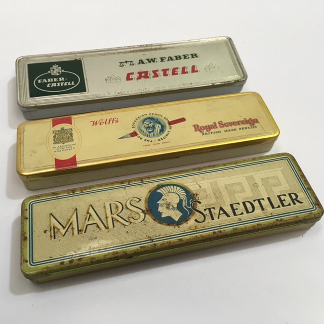 PENCIL TIN, Vintage Assorted
