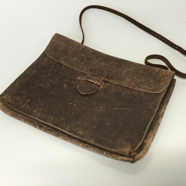 SATCHEL, Brown Vintage w Shoulder Strap