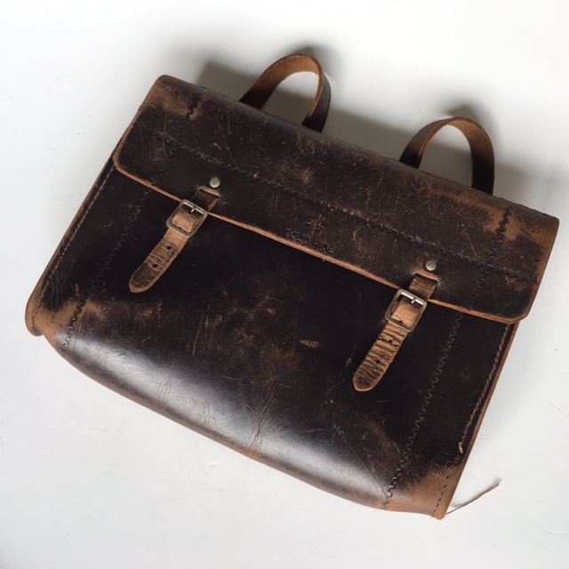 SATCHEL, Dark Brown Vintage Style