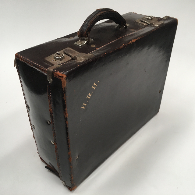 SCHOOL CASE, Brown Leather HRH