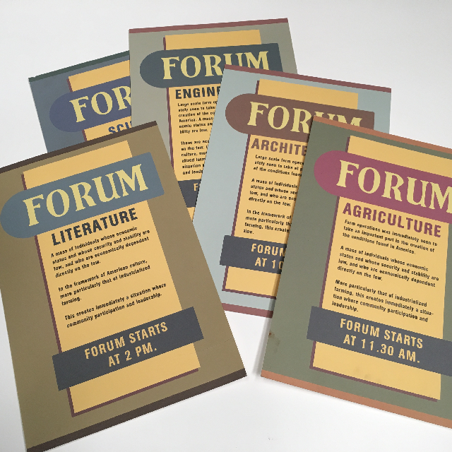 SIGNAGE, 1950s College Forum Poster