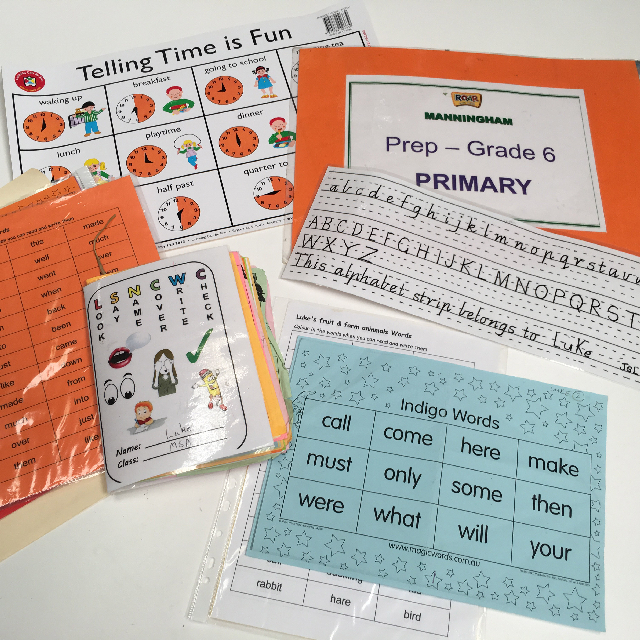 TEACHING AIDS, Assorted Primary Class Printouts