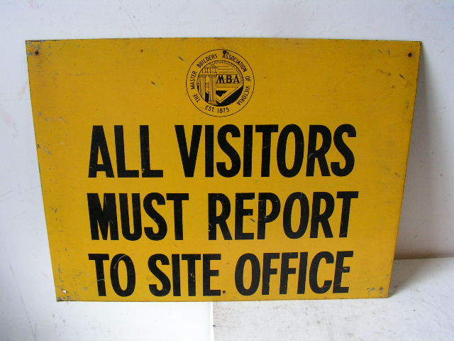 SIGN, Construction - Yellow Visitors Report