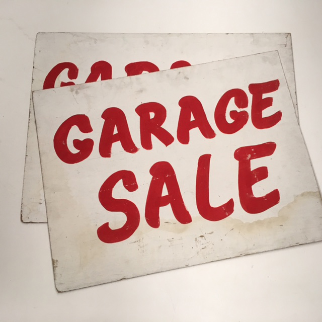 SIGN, Garage Sale 50 x 70cm