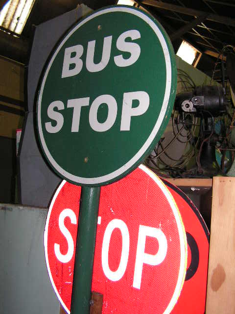 SIGN, Road Sign - Bus Stop Lollipop Green