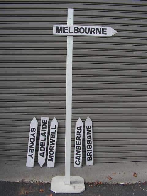 SIGN, Road Post - White (For Pointer Signs) 2.4m H (50x50cm Base)
