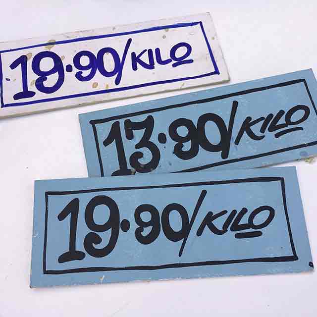 SIGN, Stall - Produce Signs - Blue White