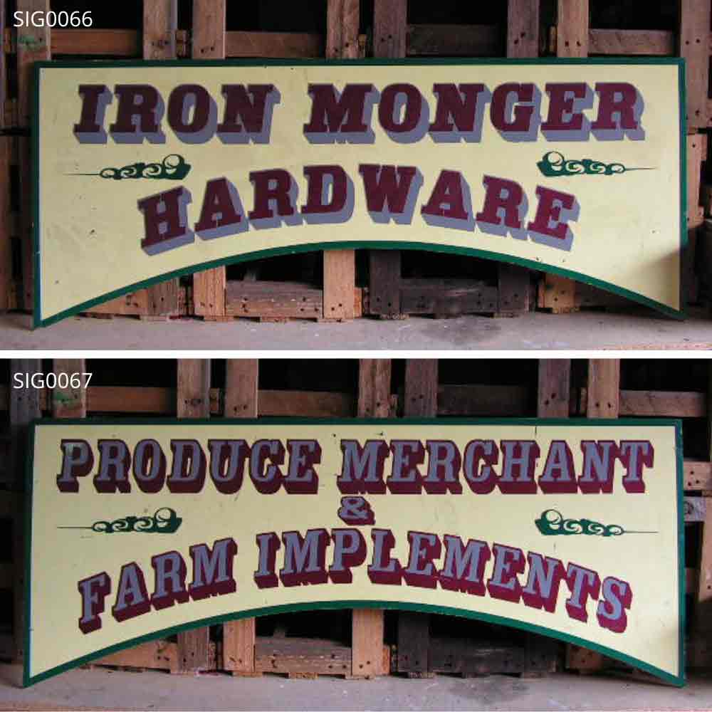 SIGN, Store - Iron Monger Hardware  SIG0067 - SIGN, Store - Produce Merchant