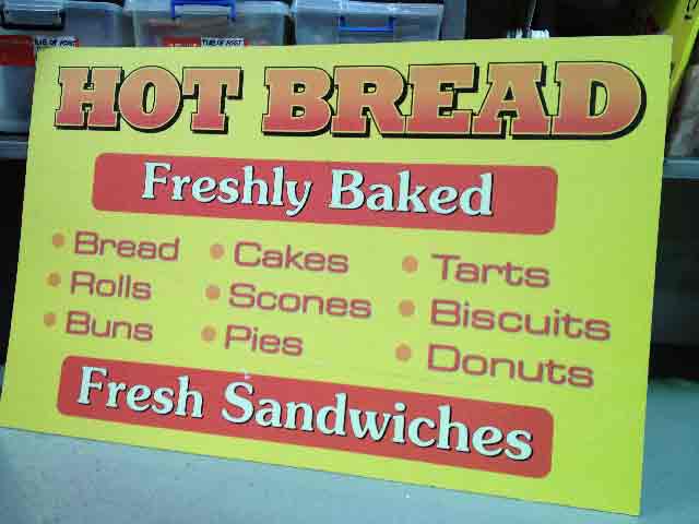 SIGN, Store - Hot Bread