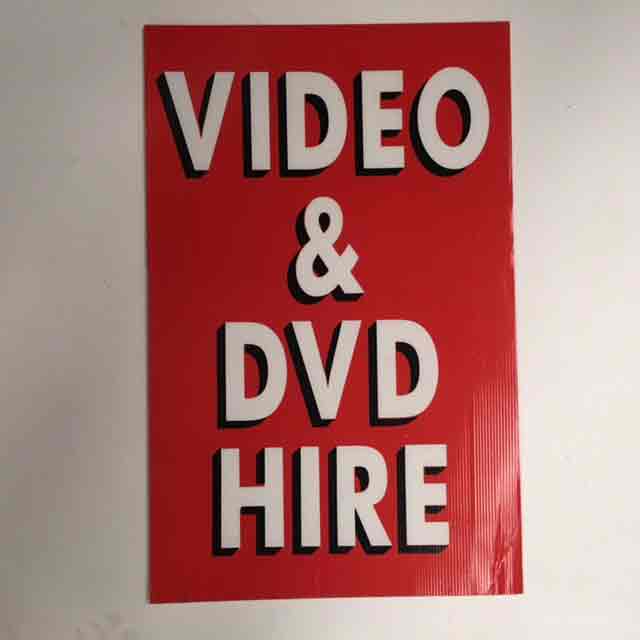 SIGN, Store - Video & DVD Red 45 x 70cm