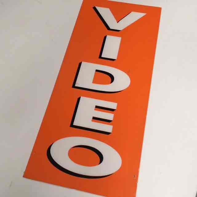 SIGN, Store - Video Orange 35 x 80cm
