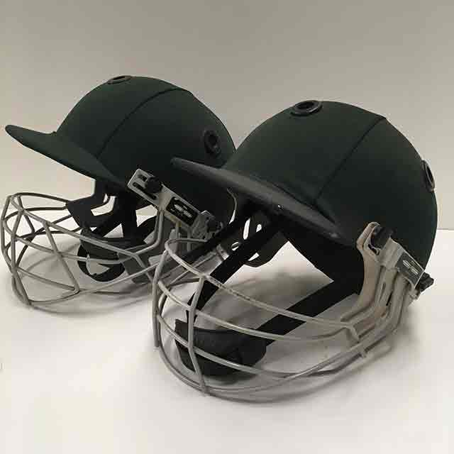 HELMET, Cricket Helmet - Green Fabric