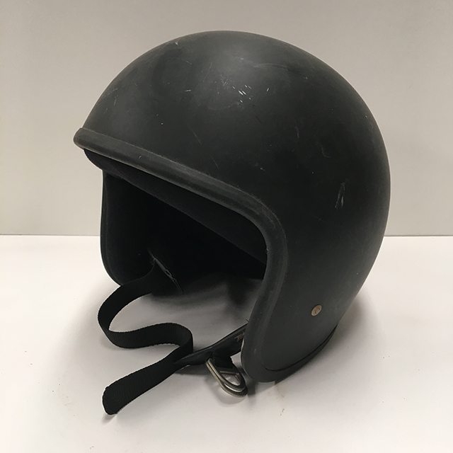 HELMET, Motorcycle - Vintage Black (Open Face)