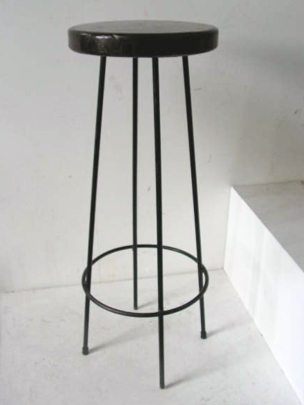 STOOL, Bar Stool - Extra Tall Round Seat & Metal Legs