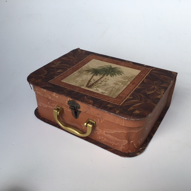 SUITCASE, Vintage Style - Ex Small w Palm Tree Picture