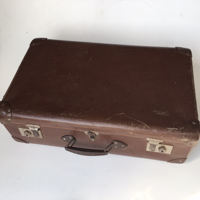 SUITCASE, Vintage Style - Medium Brown Globite Style 1