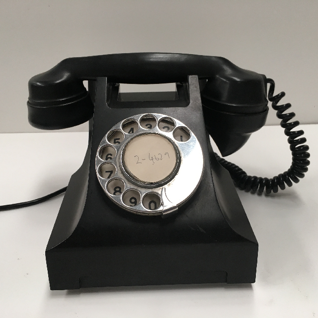 PHONE, Telephone 1940s Black Bakelite Style 3