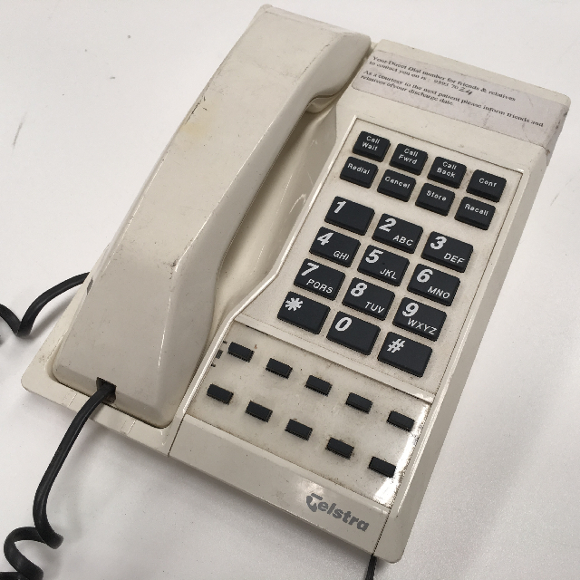 PHONE, Telephone 1990s Cream (Black Button) Telstra Touchfone