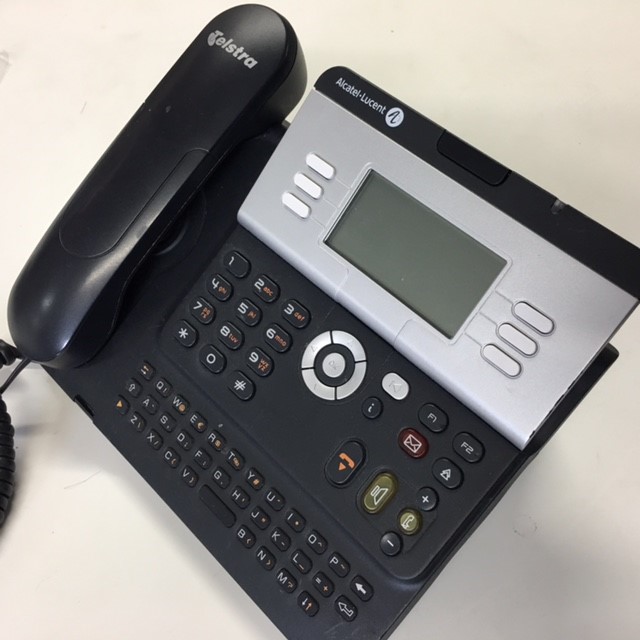 PHONE, Telephone Office - Black Silver Telstra
