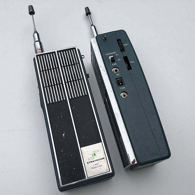 WALKIE TALKIE, 1970s Teal Silver Stratoco