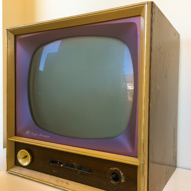 TELEVISION - 1950s Deep Image 61cm W (Missing Knob)