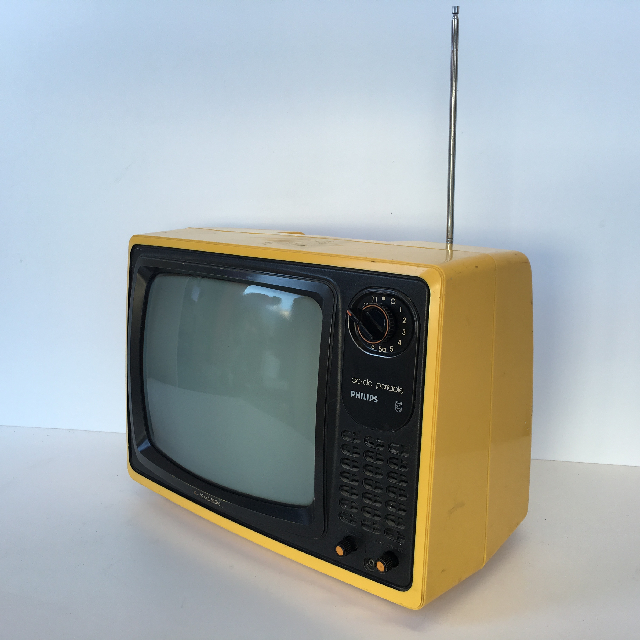 TELEVISION - Yellow Philips ACDC Portable 39cm W
