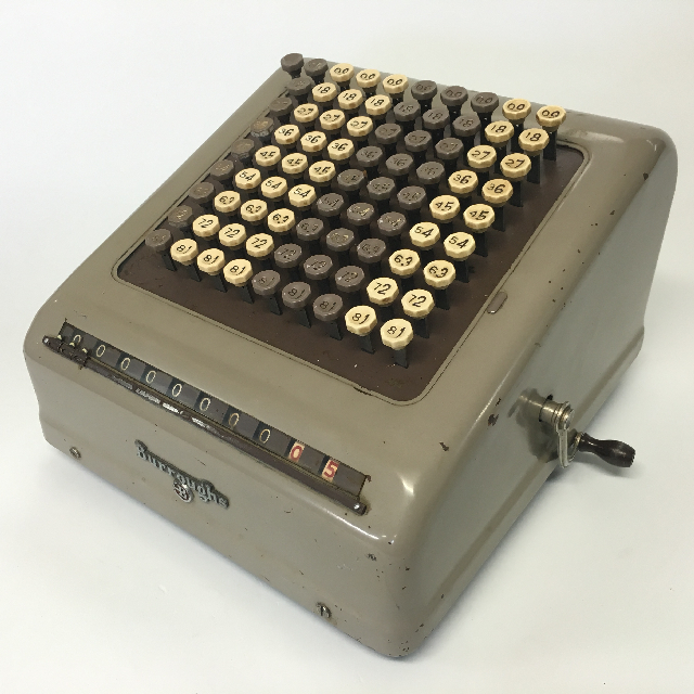 ADDING MACHINE, Dark Beige Burroughs 1970s