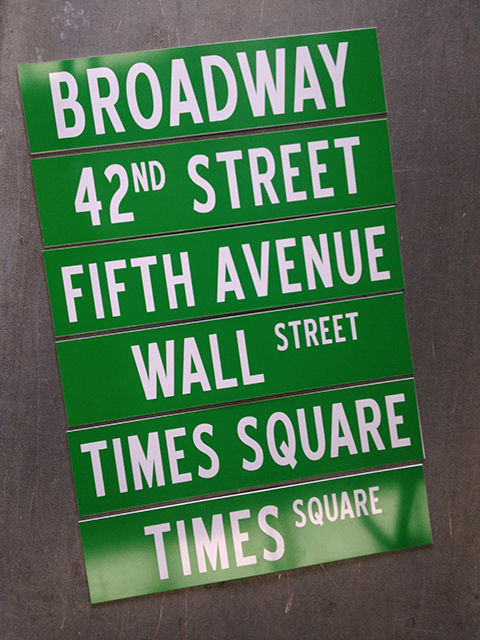 SIGN, Road Sign - USA Green New York
