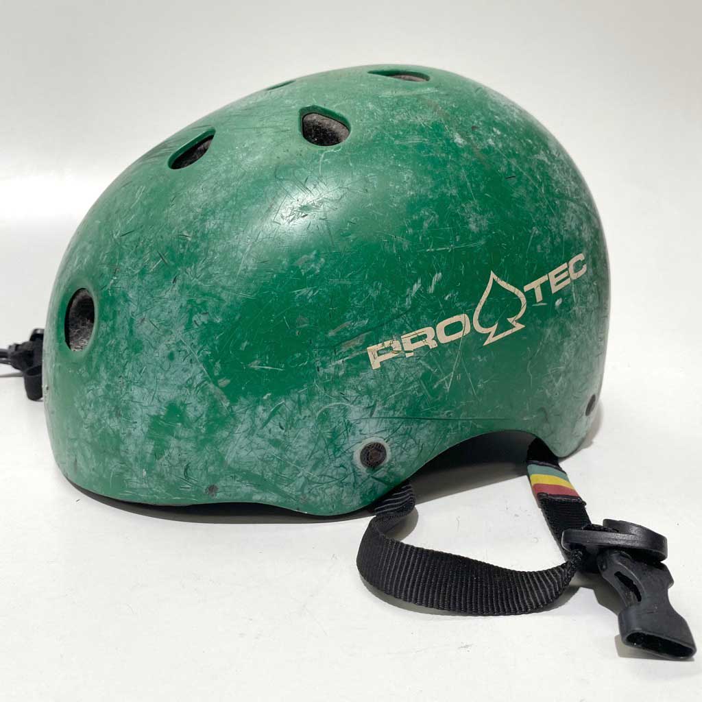 HELMET, Kids Bicycle - Skater Retro Green Protec