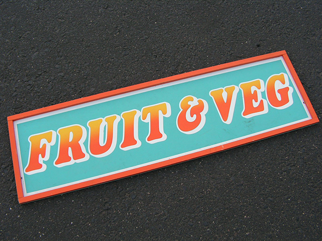 SIGN, Cart Sign - Fruit & Veg