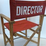CHAIR, Directors Chair - Red Canvas (Large Lettering)