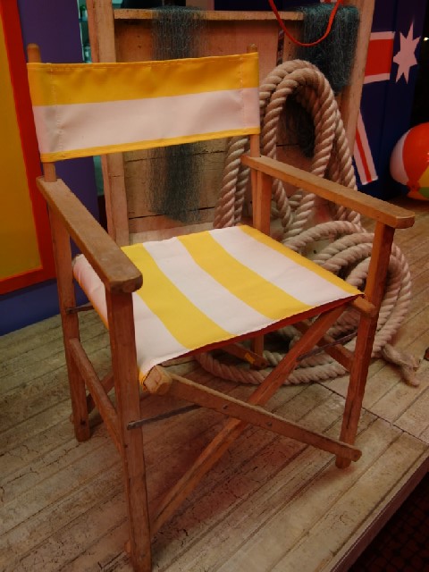 CHAIR, Steamer Chair - Yellow, White